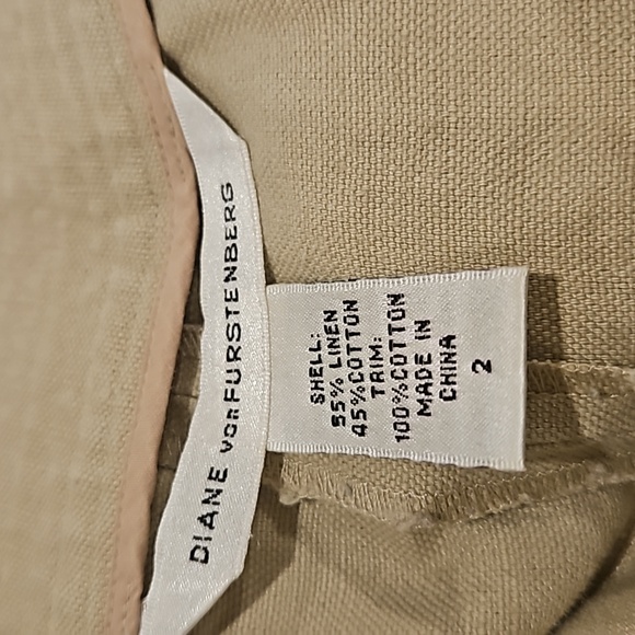 Diane Von furstenberg linen cotton blend mini skirt size 2 - Picture 6 of 10